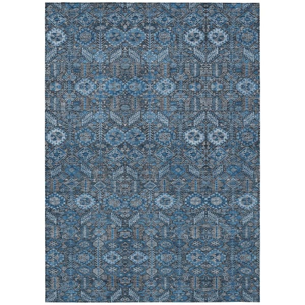 Addison Rugs Chantille ACN574 Blue 10 ft. x 14 ft. Machine Washable Indoor/Outdoor Geometric Area Rug