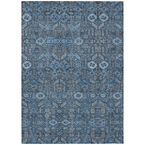 Chantille ACN574 Blue 3 ft. x 5 ft. Machine Washable Indoor/Outdoor Geometric Area Rug
