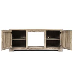 58 in. Wood TV Stand Fits TV's up to 65 in. With Cabinets and Adjustable Shelves