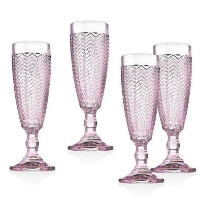 SULLIVANS 6 oz. Holiday Champagne Flute - Set of 4; Clear G8446 - The Home  Depot