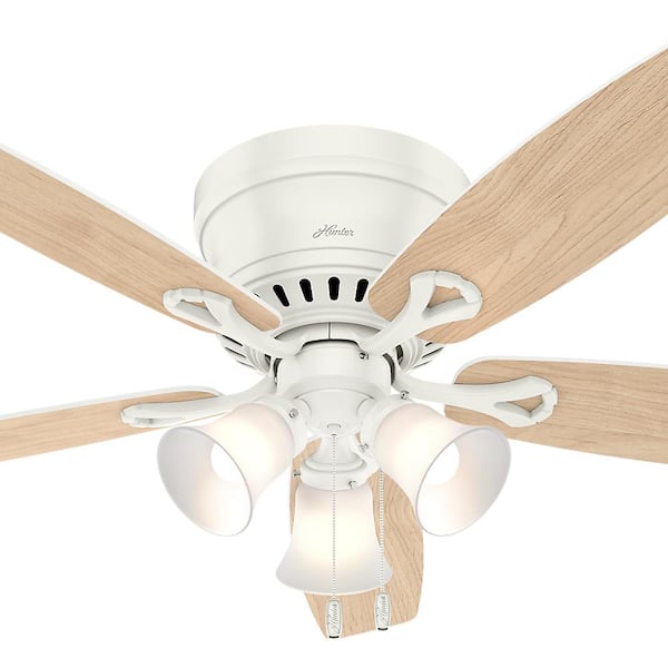 Flush-mount ceiling fan Pepeo Kisa Deluxe White blades Oak / Walnut, Home  & Commercial Heaters, Ventilation & Ceiling Fans