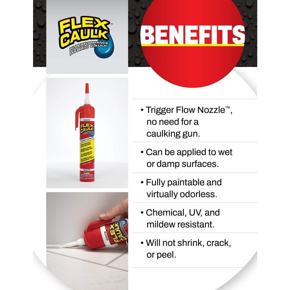 Flex Caulk Clear 6.6 oz Hybrid Polymer Sealant
