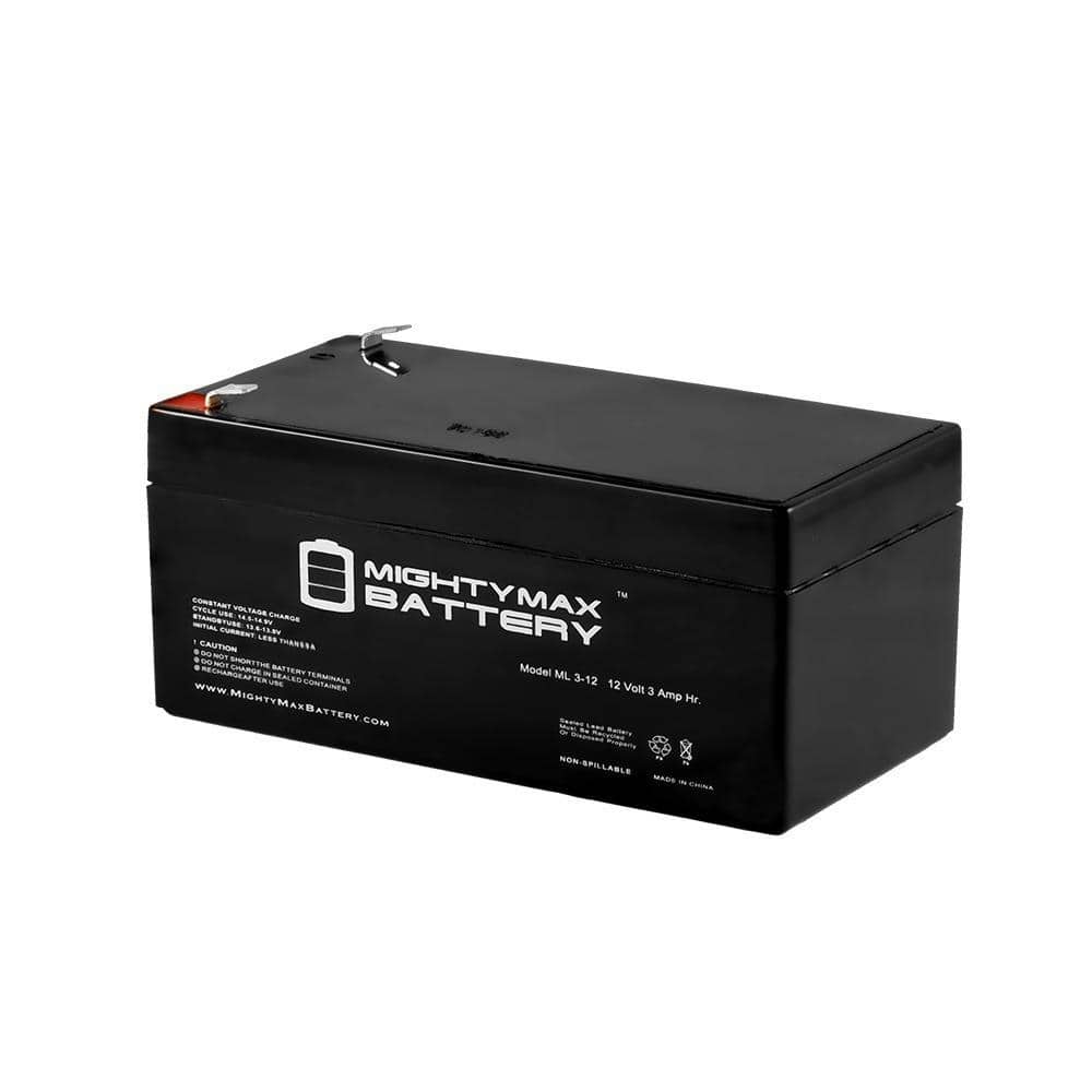 MIGHTY MAX BATTERY ML3-12 - 12V 3AH Replacement Battery for Yuasa NP3.4-12,  NP 3.4-12 Btty MAX3425575 - The Home Depot