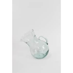 4.8 Qt. Clear Large Glass Pitcher Tilted