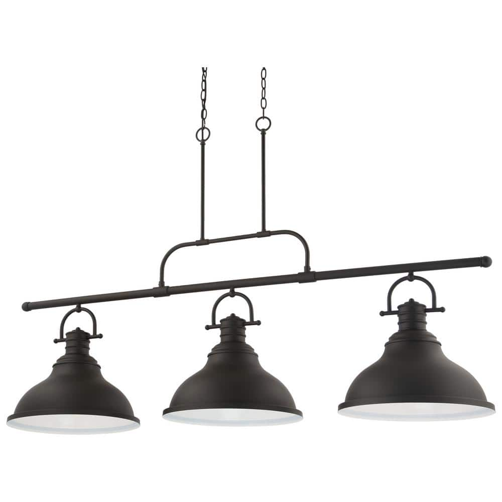 Volume Lighting 3-Light Indoor Foundry Bronze Linear Kitchen Island ...