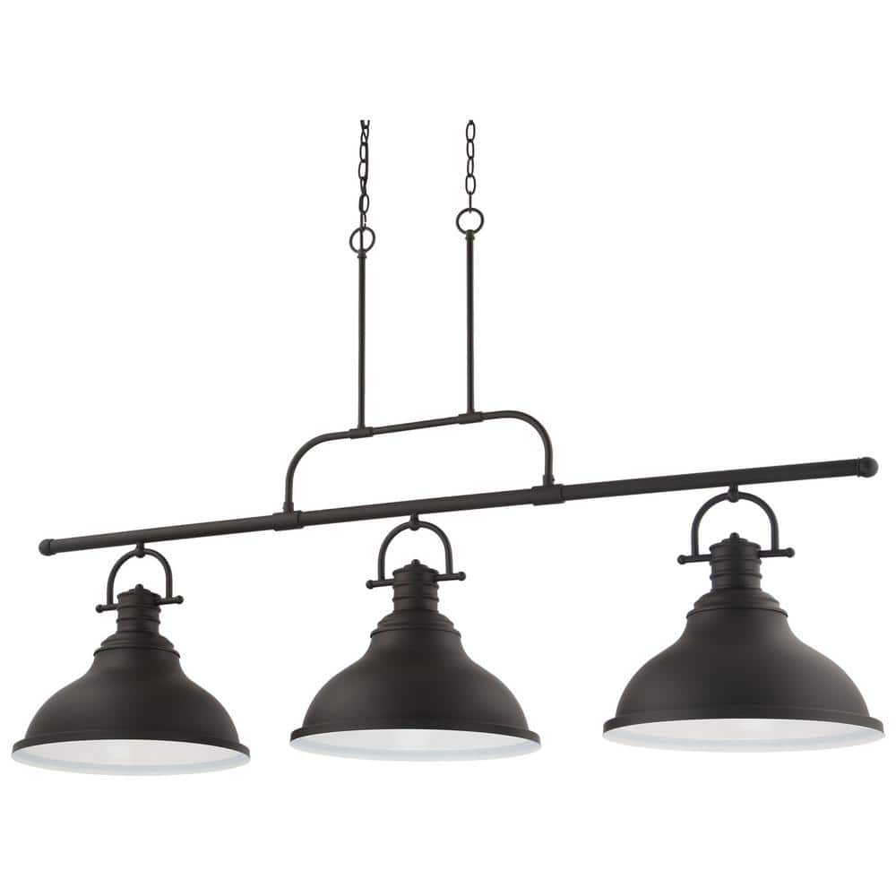 3-Light Indoor Foundry Bronze Linear Kitchen Island Hanging Pendant with Bell-Shaped Bowls price history on PriceWatchPro