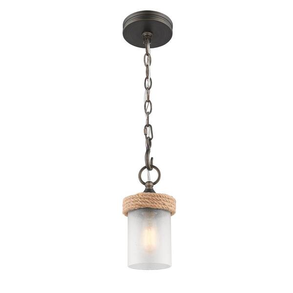 Golden Lighting - Chatham 1-Light Gunmetal Bronze Mini-Pendant