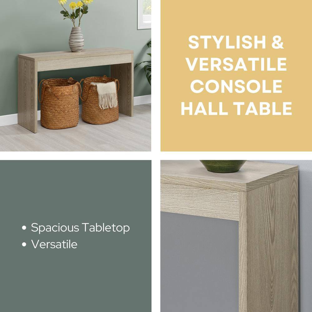 Ice White 48" Modern Wood Console Table Desk