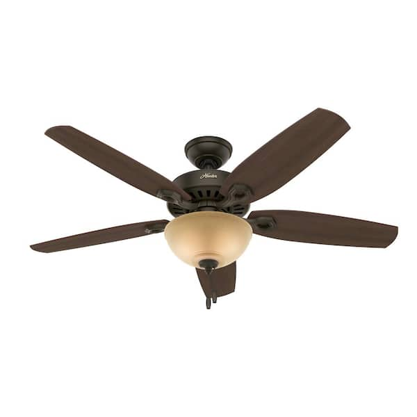 Hunter Builder Deluxe 52 in. Indoor New Bronze Ceiling Fan with Light Kit