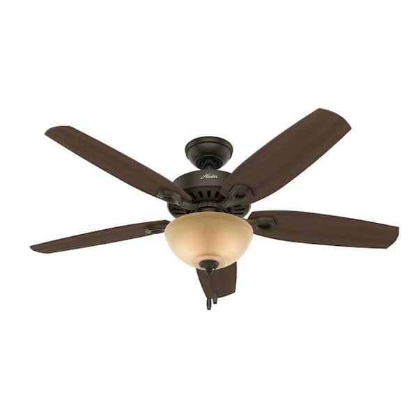 Builder Deluxe 52 in. Indoor New Bronze Ceiling Fan with Light Kit