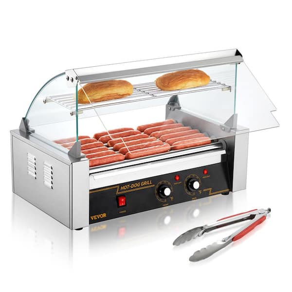 Hot Dog Roller 7 Rollers 18 Hot Dogs Capacity Stainless Sausage Grill Cooker Machine, ETL Certified