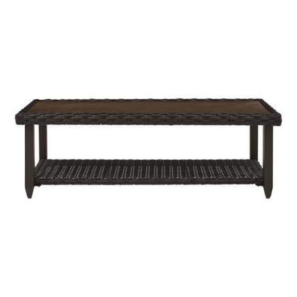 Home Decorators Collection Hampton Chase Aluminum Wicker Outdoor Coffee Table