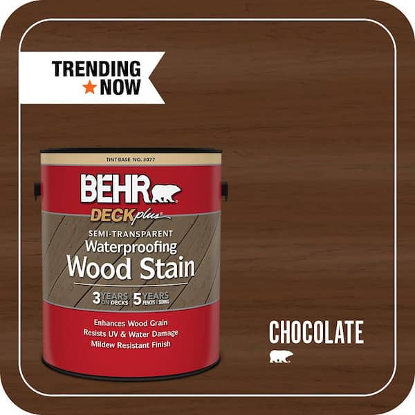1 gal. #ST-129 Chocolate Semi-Transparent Waterproofing Exterior Wood Stain