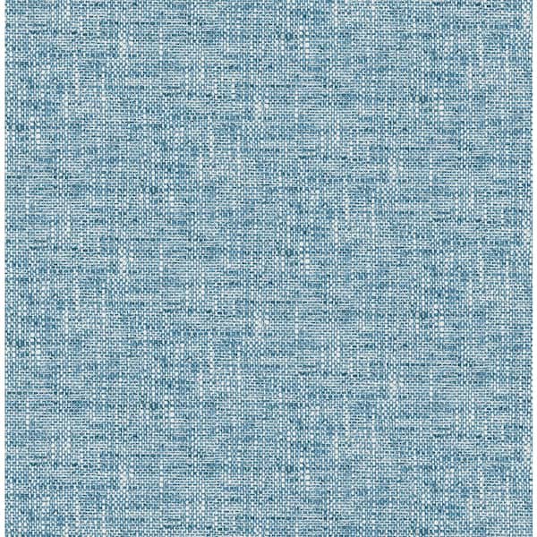 NuWallpaper Navy Poplin Textured Blue Wallpaper Sample