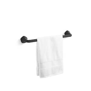 Sundae 18 in. Wall Mounted Towel Bar in Matte Black