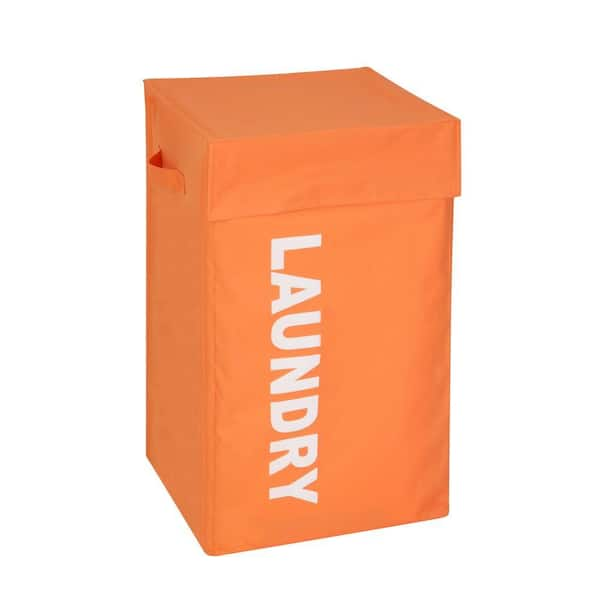 Honey-Can-Do Graphic Hamper with Lid in Orange