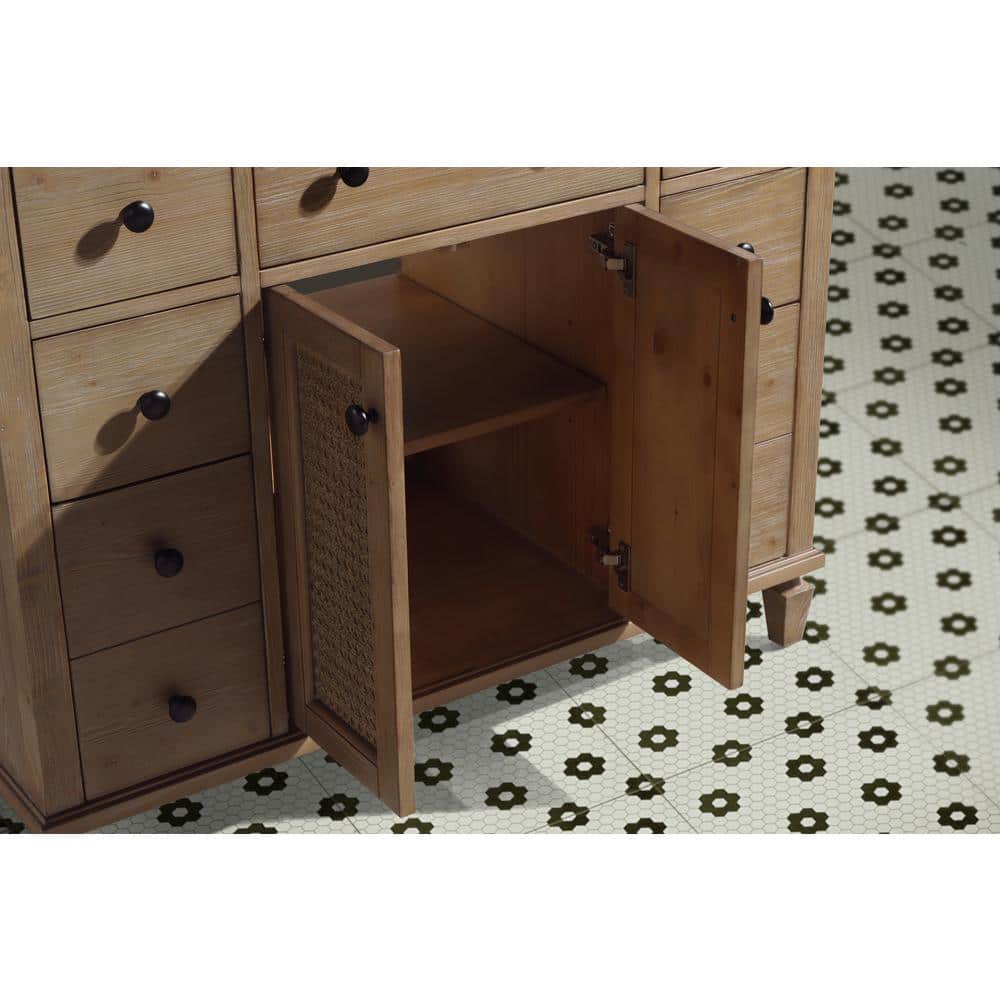 Annie 42" Weathered Fir Bathroom Vanity with Marble Countertop