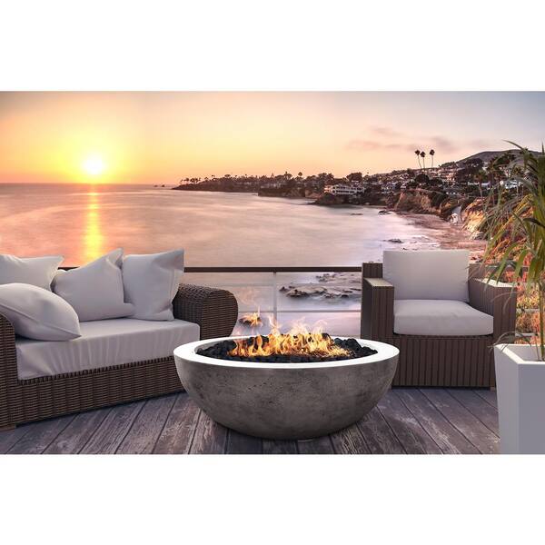 pewter propane fire pit