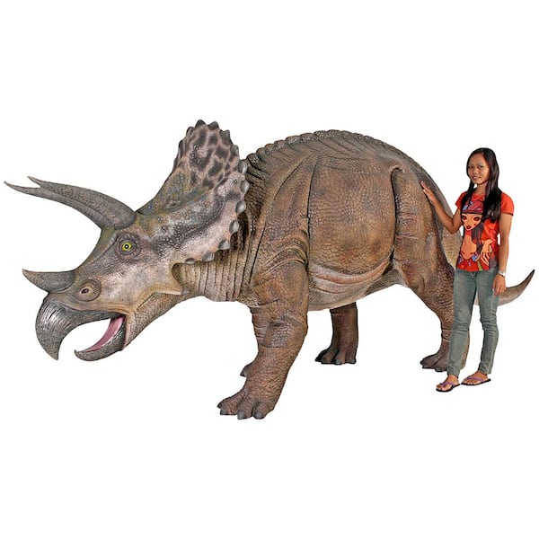 Design Toscano 62.5 in. H Jurassic Sized Triceratops Dinosaur 