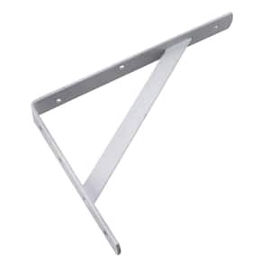 15-3/4 in. (400 mm) x 10-5/8 in. (270 mm) White Steel Heavy Duty Shelf Bracket