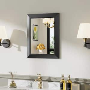 Black 16 in. W x 20 in. H Aluminum Beveled Framed Decorative Wall Mirror