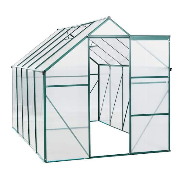 Unbranded 74 in. W x 122 in. D x 76 in. H Polycarbonate Greenhouse with Aluminum frame and Polycarbonate sheets in all seasons