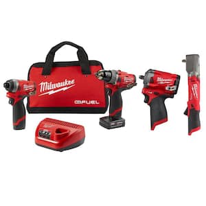 M12 FUEL 12-Volt Li-Ion Brushless Cordless Hammer Drill/Impact Wrench /Impact Combo Kit (2-Tool) W/ Impact Wrench