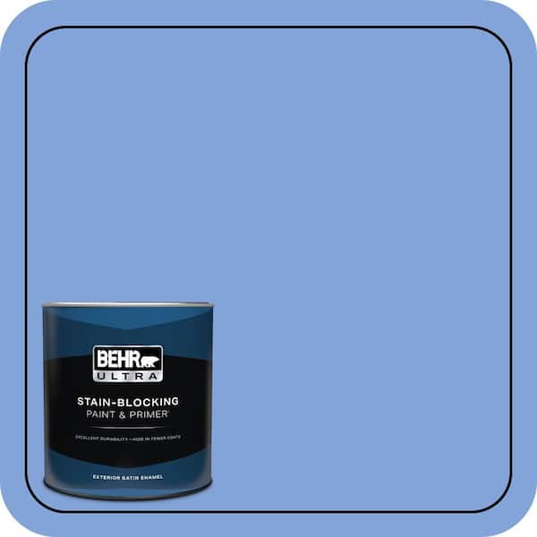 BEHR ULTRA 1 qt. #P530-4 Periwinkle Satin Enamel Exterior Paint & Primer