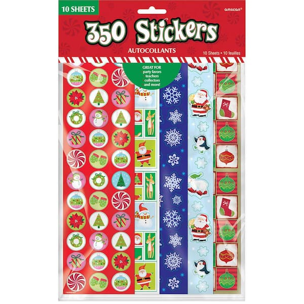 Download Amscan Big Pack Christmas Stickers 350 Count 5 Pack 150382 The Home Depot