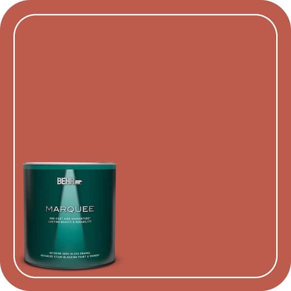 BEHR MARQUEE 1 qt. #M170-7 Tandoori Semi-Gloss Enamel Interior Paint & Primer