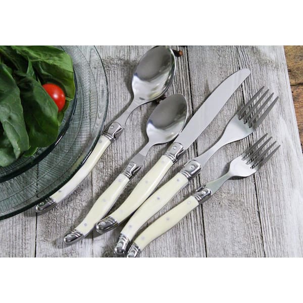Laguiole 20-Piece Stainless Steel/Faux Ivory Flatware Set (Service for 4)