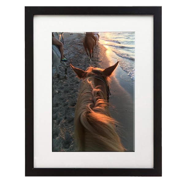 SECO 11 in. x 14 in. Black Wood Back Loaded Picture Frame