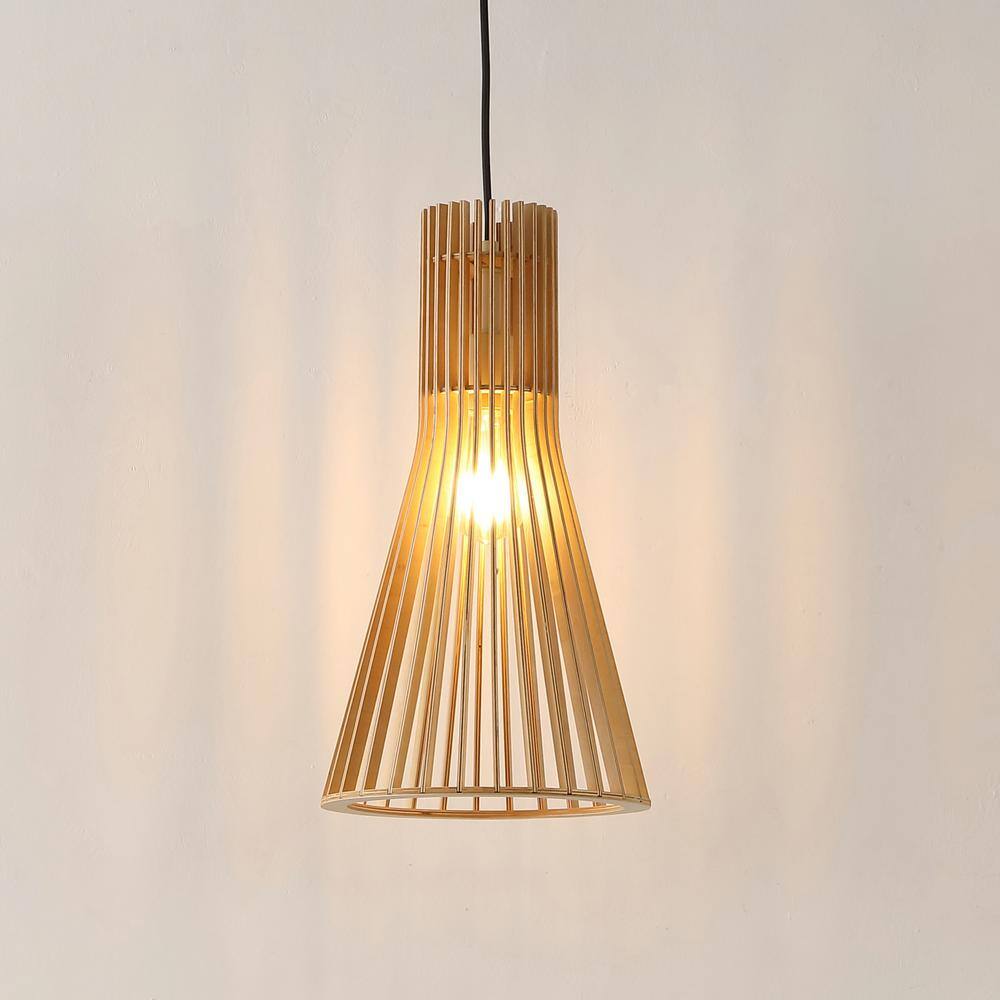 Sonjay 10" Extendable LED Pendant in Natural Brown