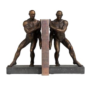 Bronze Polystone People Bookends (Set of 2)