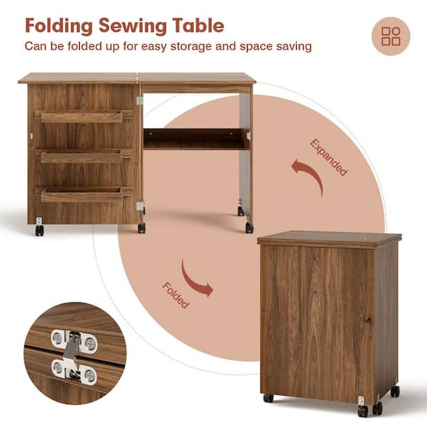 Wood folding 2025 craft table