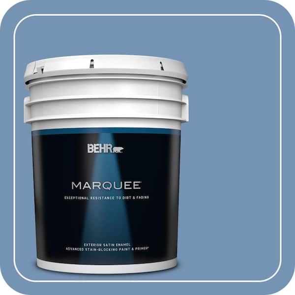 BEHR MARQUEE 5 gal. #580D-5 Ocean Ridge Satin Enamel Exterior Paint & Primer