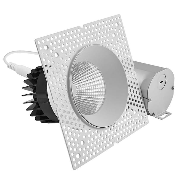 4 in. Integrated LED Trimless Recessed Light, 25W, 2000LM, 5CCT, 38° Beam Angle, Dimmable, CRI 90, IC Rated, ETL White