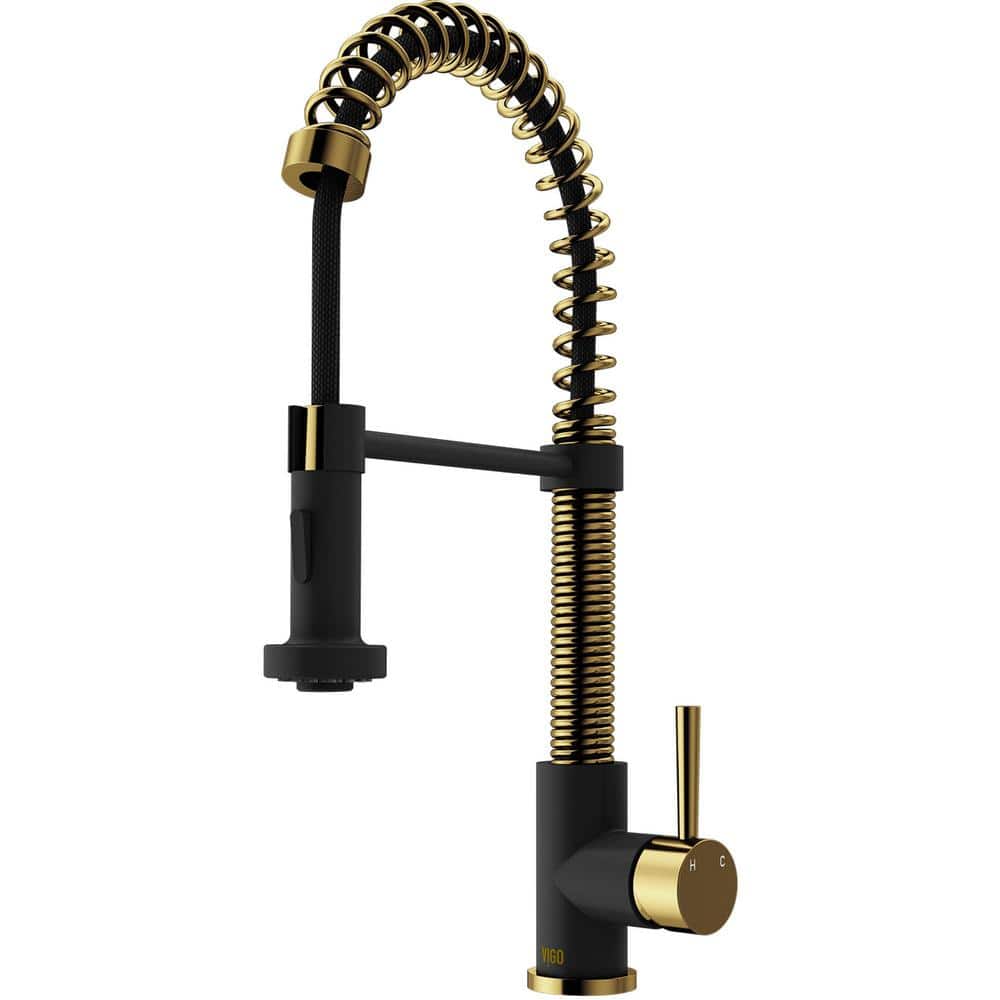 VIGO Edison Single Handle Pull-Down Sprayer Kitchen Faucet in