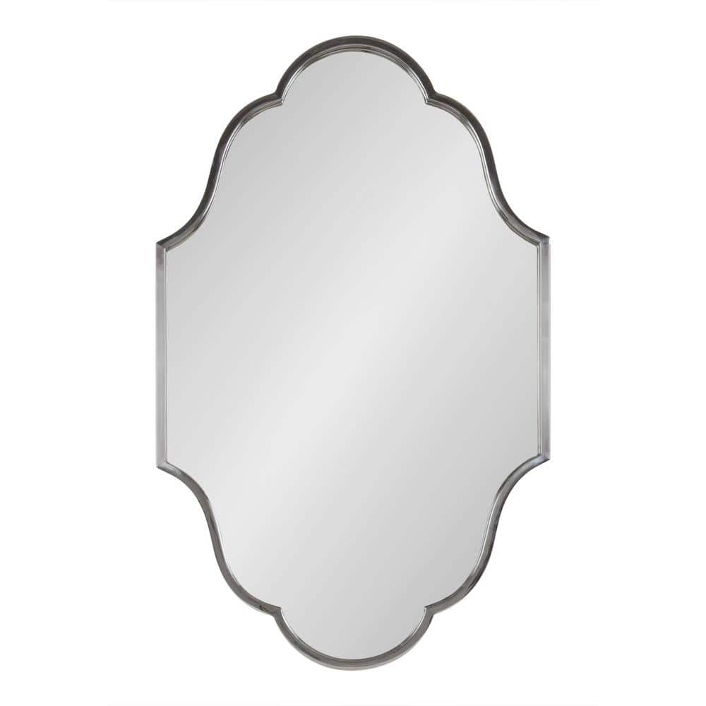 Rowla Scalloped Silver Stainless Steel Wall Mirror