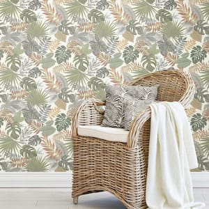 28.29 sq. ft. Palm Frond Toss Peel and Stick Wallpaper