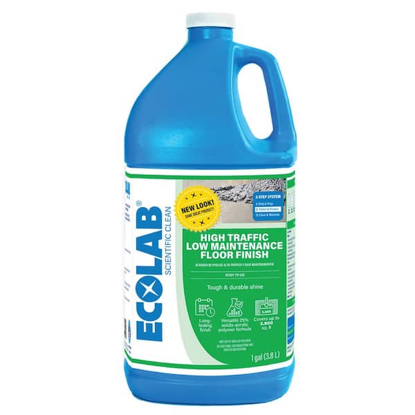 1 Gal. High Traffic Low Maintenance Non Slip Floor Finish for Concrete, Vinyl, Epoxy, Linoleum Flooring