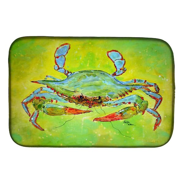 Caroline's Treasures 14 in. x 21 in. Multi-Color Crab Dish Drying