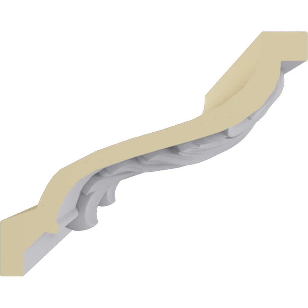 Primed White Polyurethane Alexandria Crown Moulding Sample