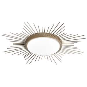 27.55 in. 1-Light Circle Creative Design Integrated LED Flush Mount Ceiling Lighting Fixtures