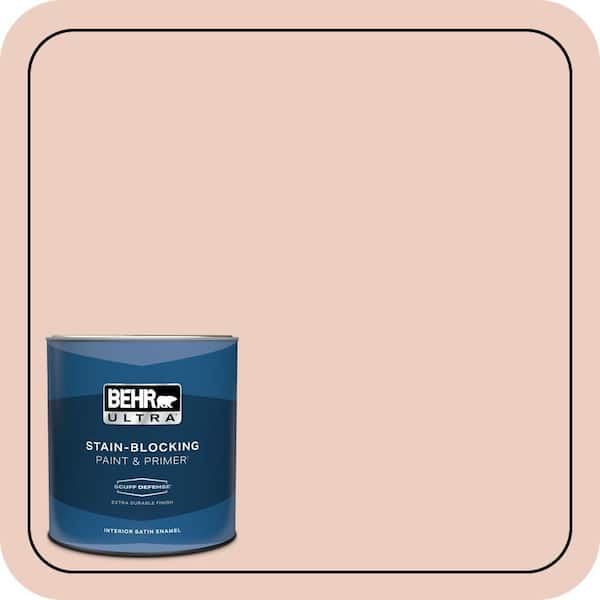 BEHR ULTRA 1 qt. #220E-2 Shrimp Toast Extra Durable Satin Enamel Interior Paint & Primer