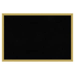 Svelte Polished Gold Wood Framed Black Corkboard 25 in. x 17 in. Bulletin Board Memo Board