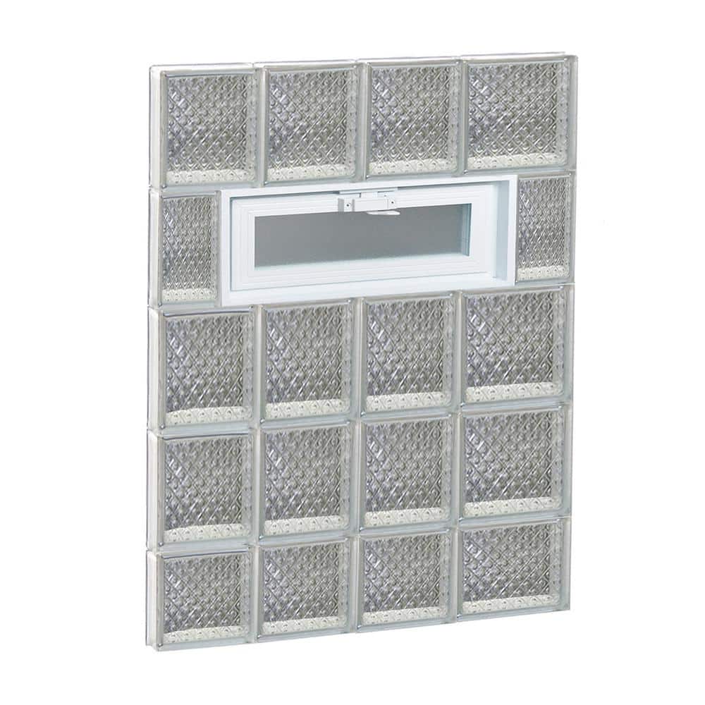 25 in. x 36.75 in. x 3.125 in. Frameless Diamond Pattern Vented Glass Block Window price history on PriceWatchPro