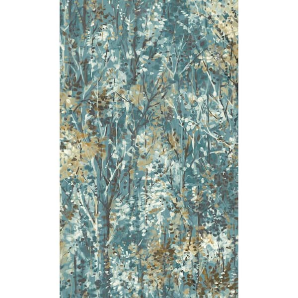 Walls Republic Teal Berry Lush Forest Tropical Print Non Woven Non-Pasted Textured Wallpaper 57 Sq. Ft.