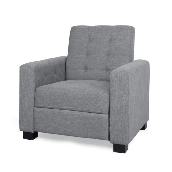 Noble House Cossitt Gray Fabric Push Back Recliner