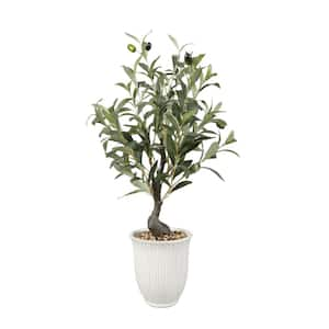 25.5" Artificial Olive tree in 6" TEXTURE CERAMIC 6*6*6.25